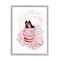 Stupell Industries Glam Red Bottom Heels on Pink Macarons Gray Framed Wall Art